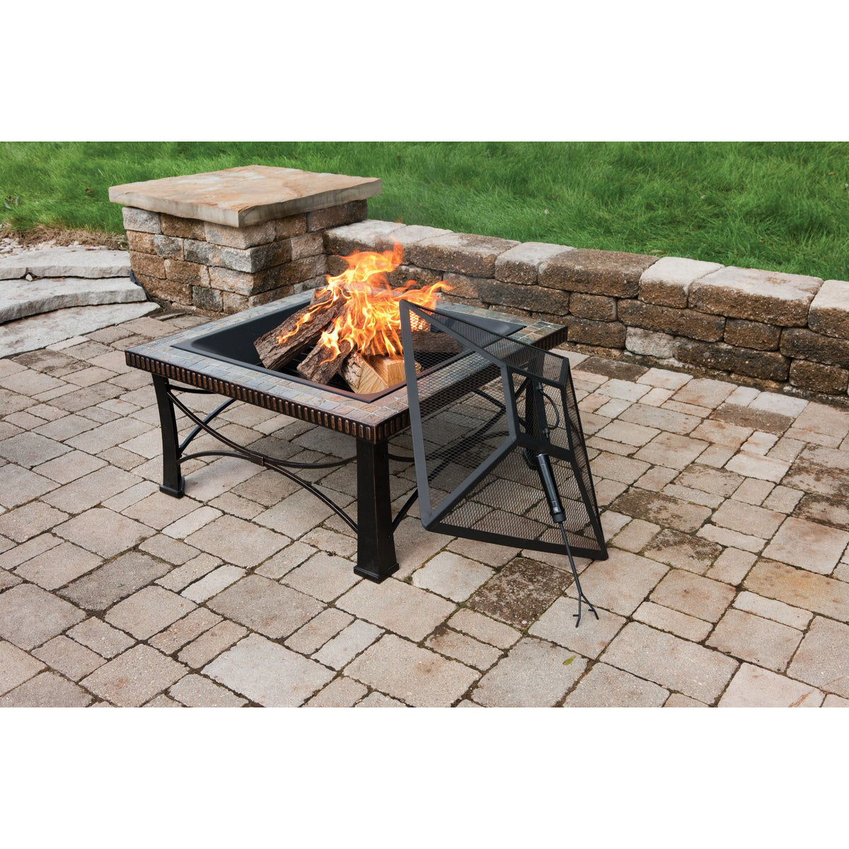 Outdoor Expressions 30 In. Slate Square Steel Fire Pit | Do it Best