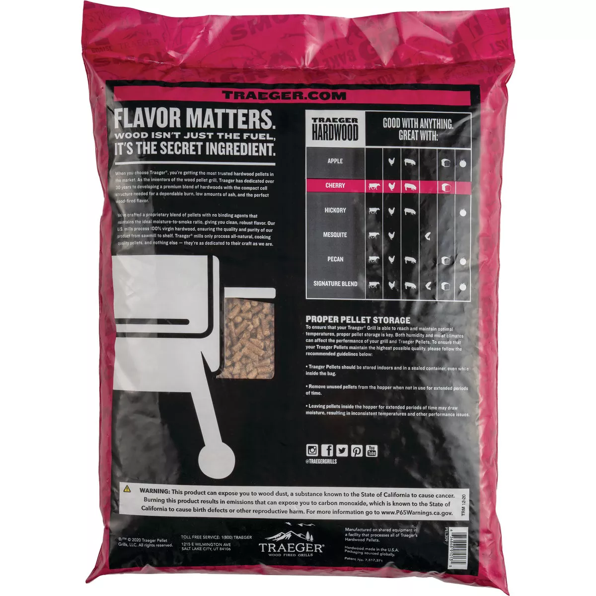 Traeger 20 Lb. Cherry All-Natural Wood Grilling Pellets - photo 2