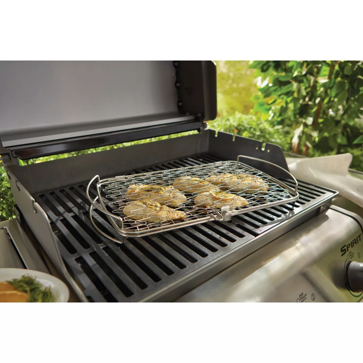 Weber 10 In. W. x 16 In. L. x 2.25 In. D. Large Flexible Wire Fish Grill Basket - photo 10
