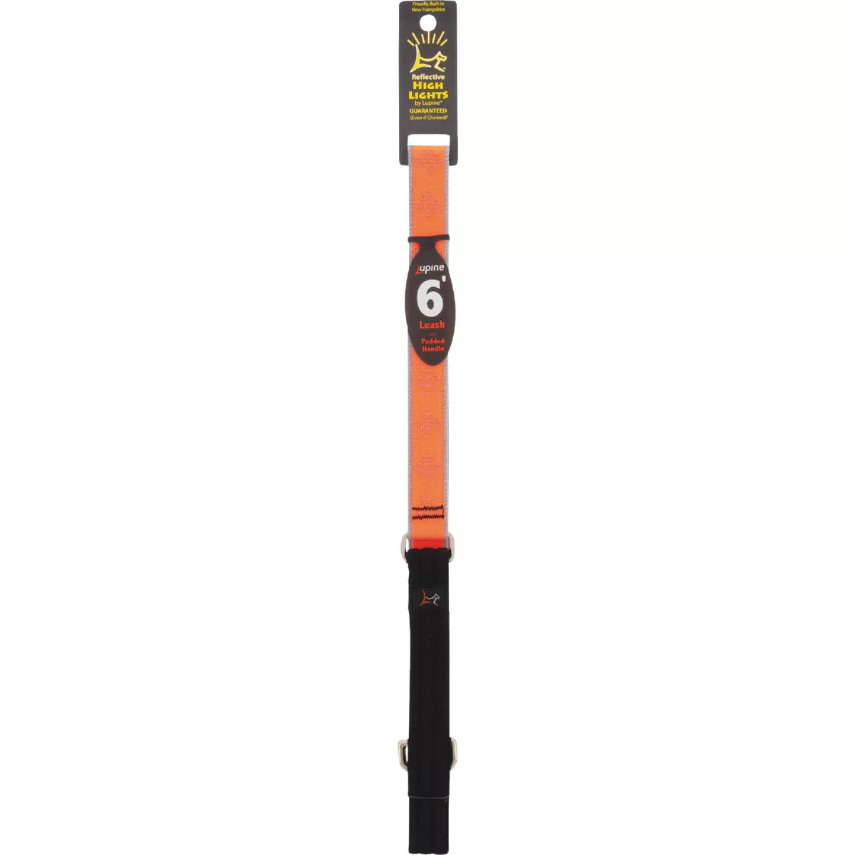 Lupine 1 In. x 6 Ft. Reflective Orange-Diamond Dog Leash