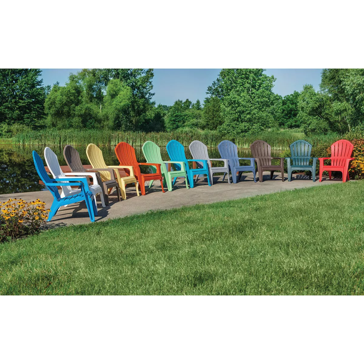 Adams RealComfort Bluestone Resin Adirondack Chair - photo 2