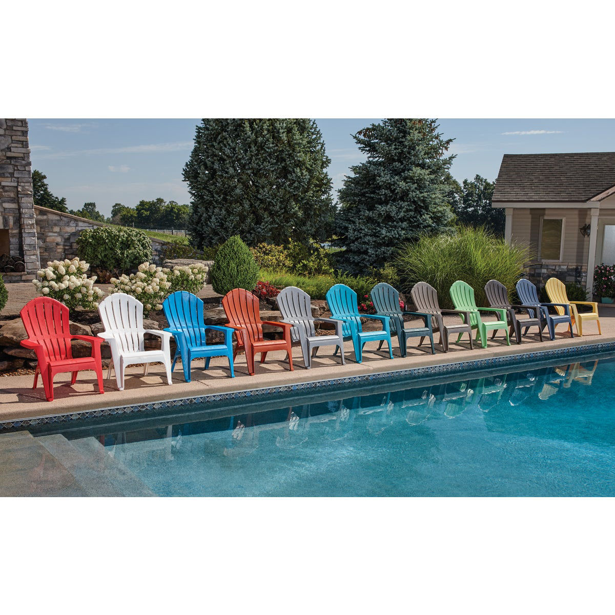 Adams RealComfort Bluestone Resin Adirondack Chair Do it Best