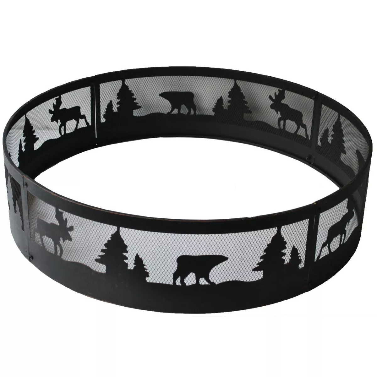 Outdoor Expressions 36 In. Antique Bronze Steel Fire Ring - photo 4