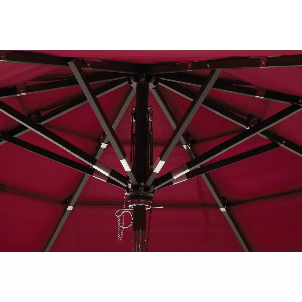 Outdoor Expressions 9 Ft. 3-Tier Tilt/Pulley Burgundy Patio Umbrella - photo 5
