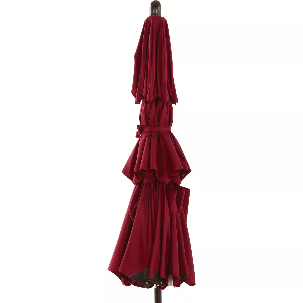 Outdoor Expressions 9 Ft. 3-Tier Tilt/Pulley Burgundy Patio Umbrella - photo 7