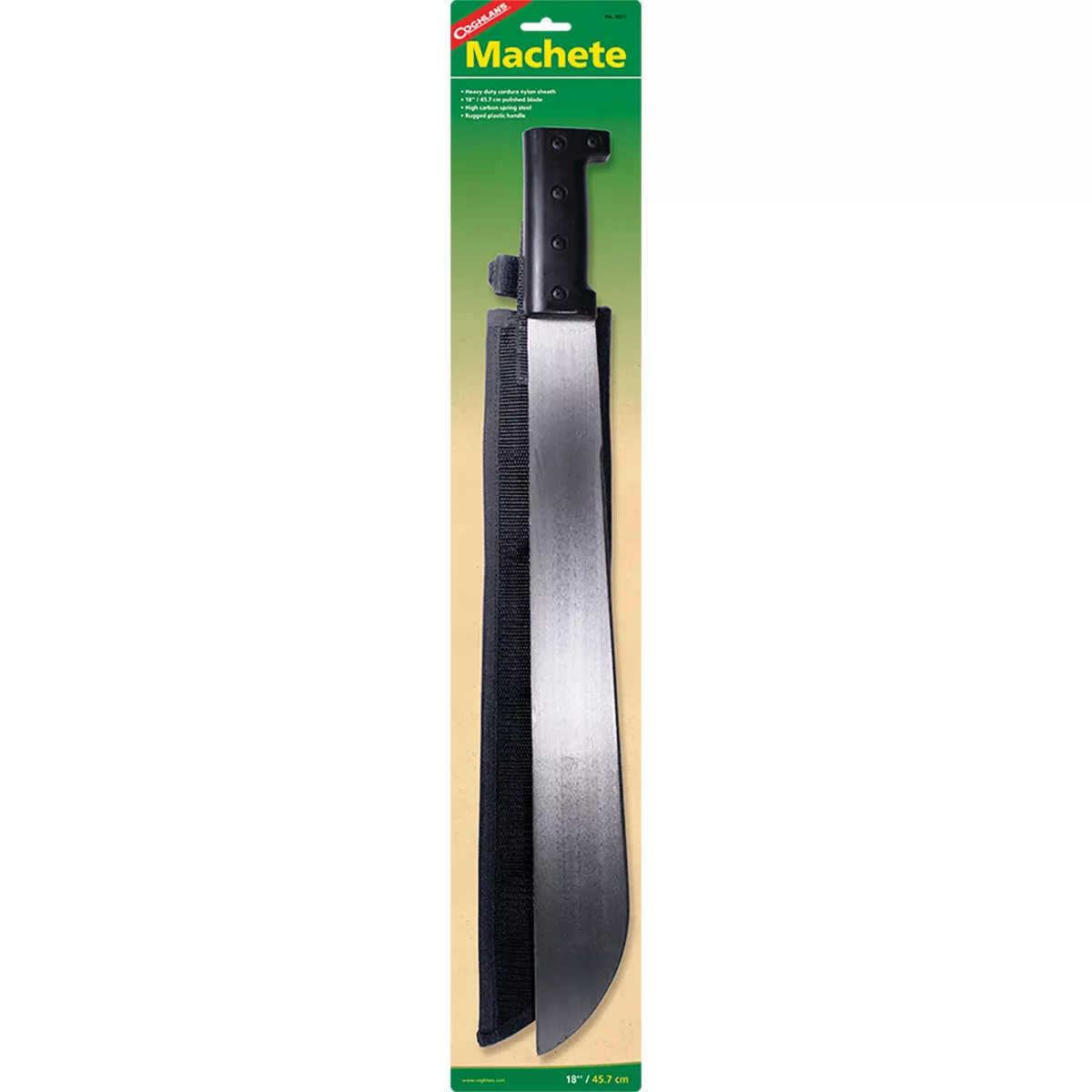 Coghlans 18 In. High Carbon Steel Blade Machete