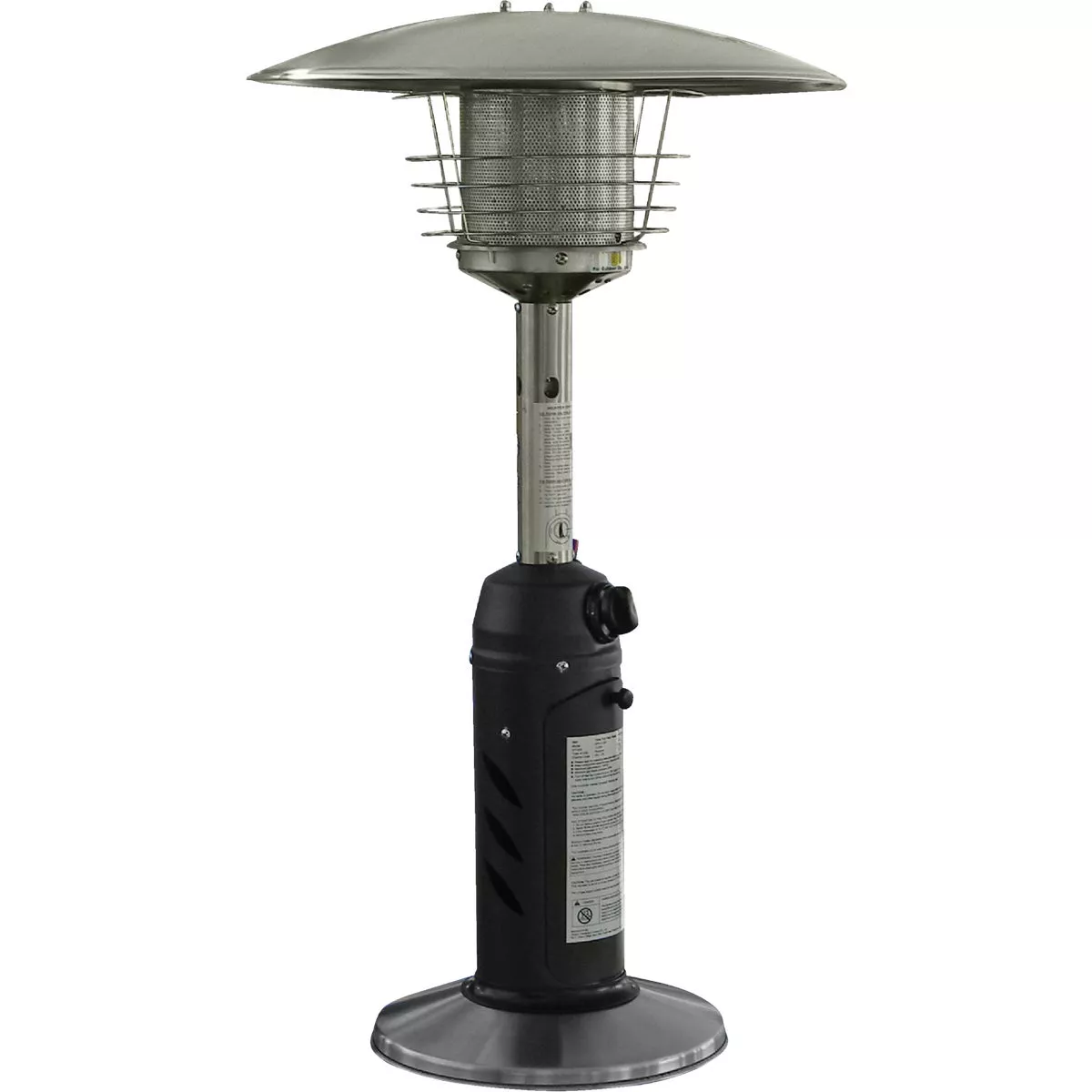 Hiland 11,000 BTU Black Stainless Steel Tabletop Patio Heater