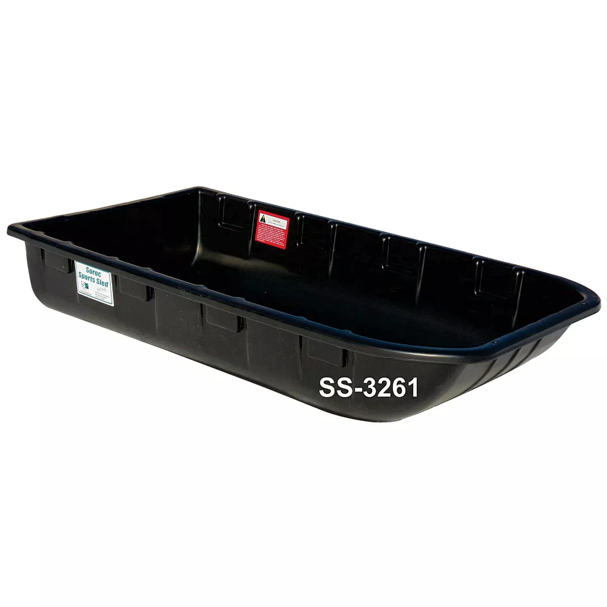 Soroc 32 in. x 61 in Black Poly Sport Snow Sled