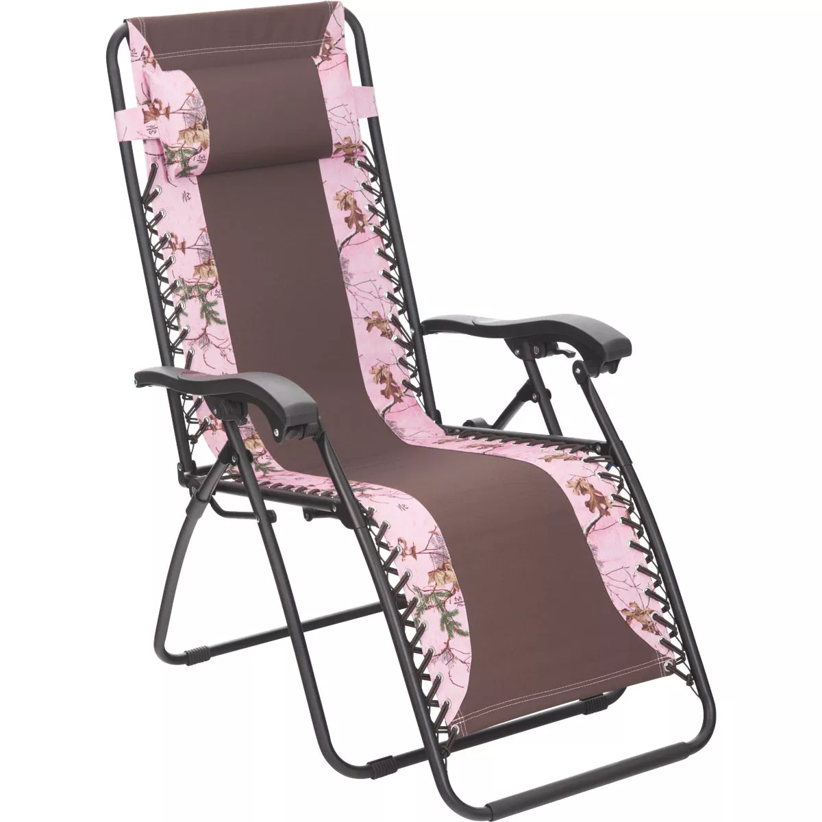 Outdoor Expressions RealTree Zero Gravity Relaxer Pink/Brown Camo Convertible Lounge Chair