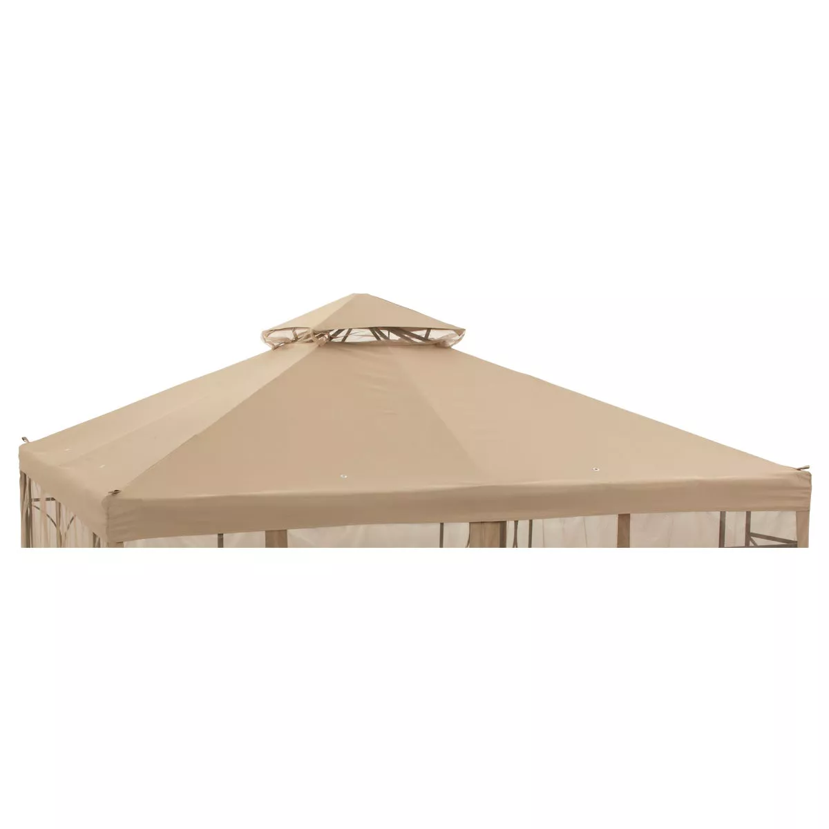 Outdoor Expressions 10 Ft. x 10 Ft. Tan Polyester Replacement Gazebo Canopy