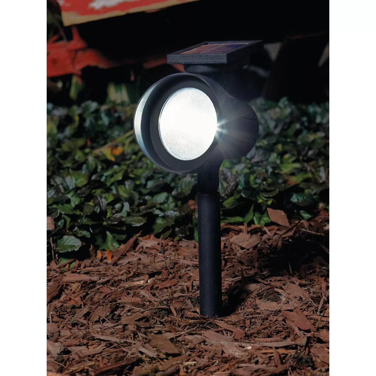 Outdoor Expressions Black 15 Lumens Plastic Floodlight Solar Path Light - photo 2