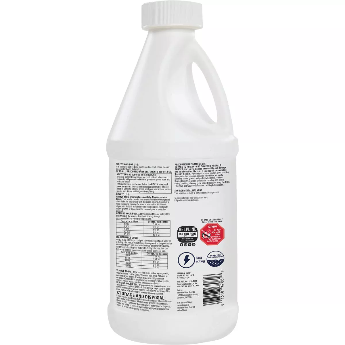 HTH Pool Care Algae Guard 30 38 Oz. Liquid Algae Control - photo 2