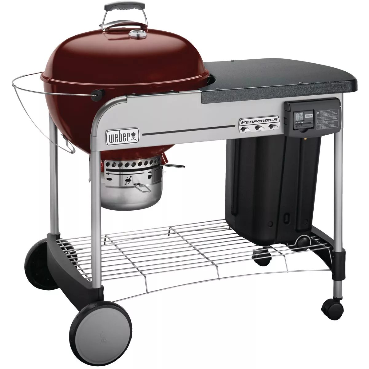 Weber Performer Deluxe 22 In. Charcoal Grill, Crimson