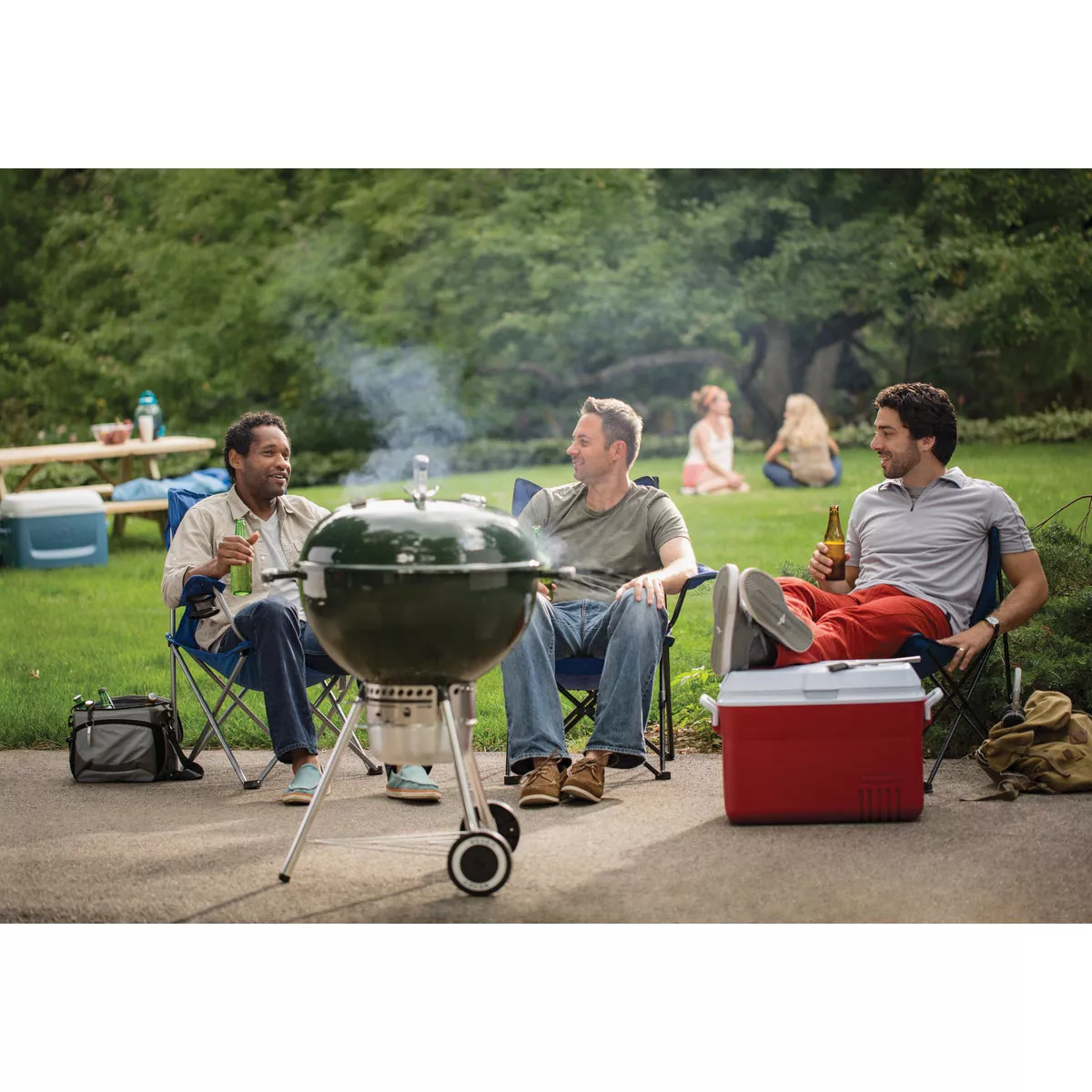 Weber Original Kettle Premium 22 In. Charcoal Grill, Green - photo 3