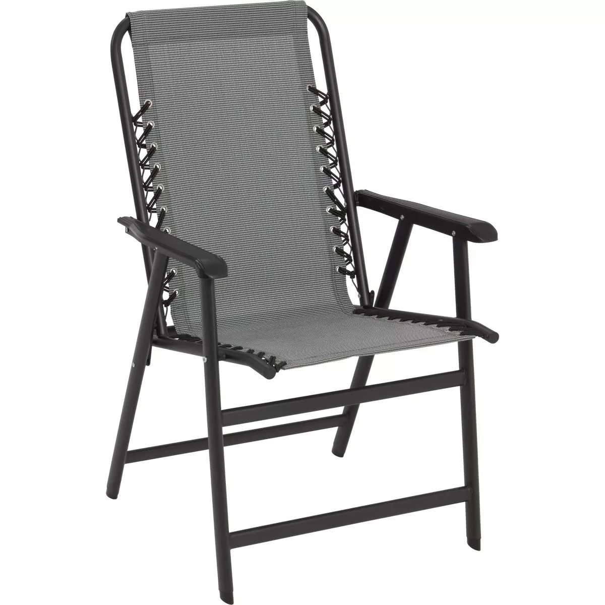 Outdoor Expressions Seville Gray Sling Folding Chair