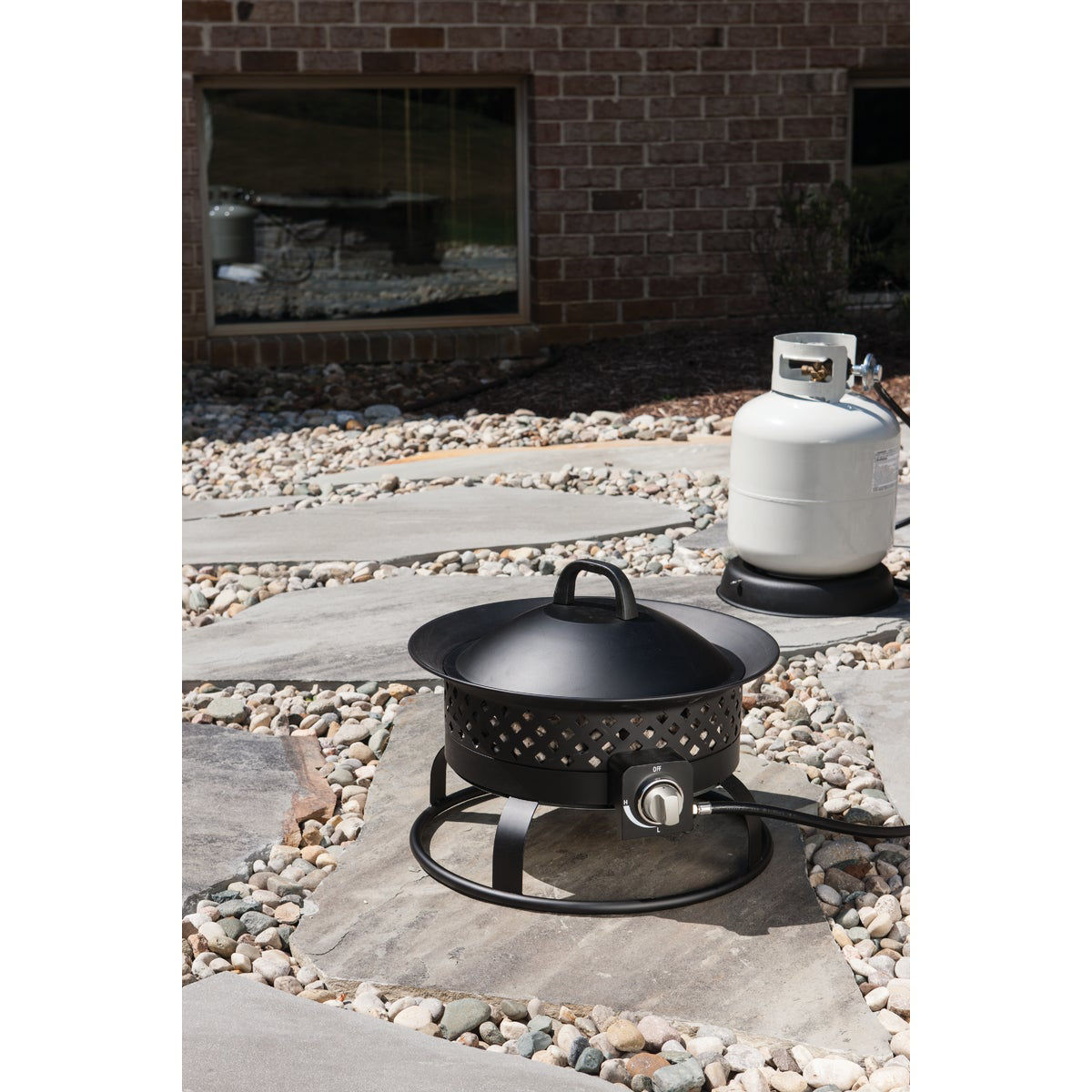 Bond Aurora 18 In. Bronze Round Steel Gas Fire Pit Do it Best