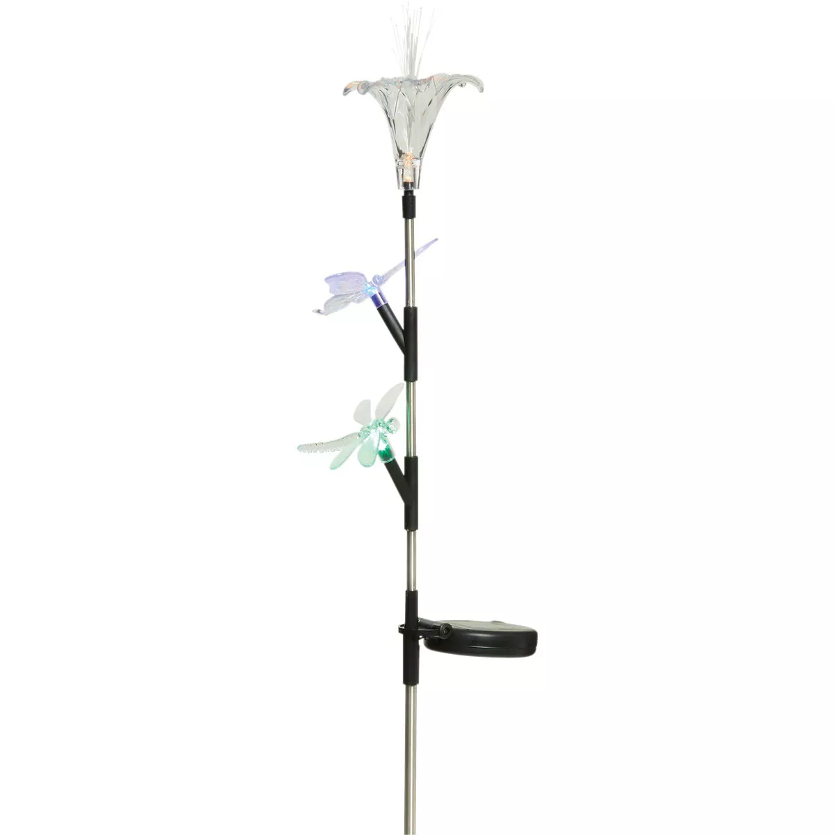 Solaris Acrylic Flower/Insect Trio 33 In. H. Solar Stake Light Lawn Ornament - photo 2