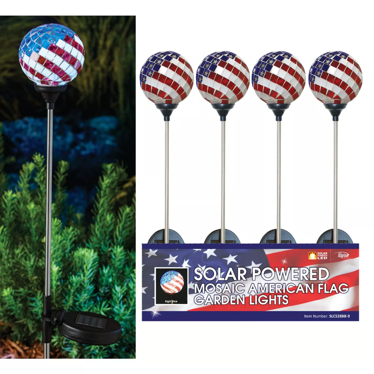 Solaris Americana Glass Globe 33 In. H. Solar Stake Light