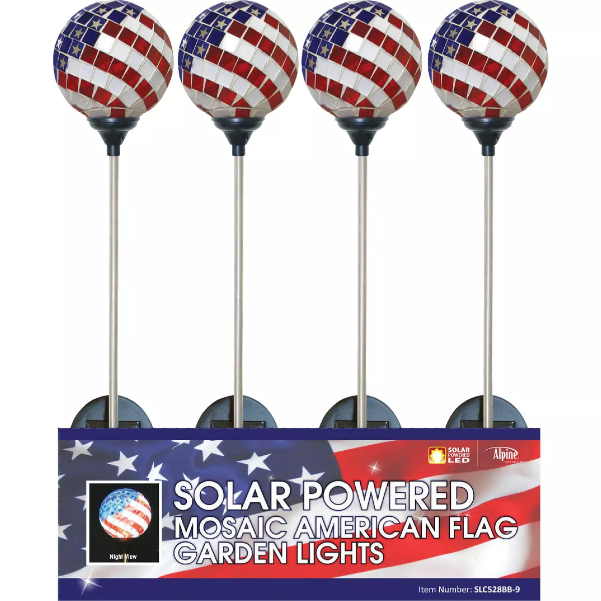 Solaris Americana Glass Globe 33 In. H. Solar Stake Light - photo 3