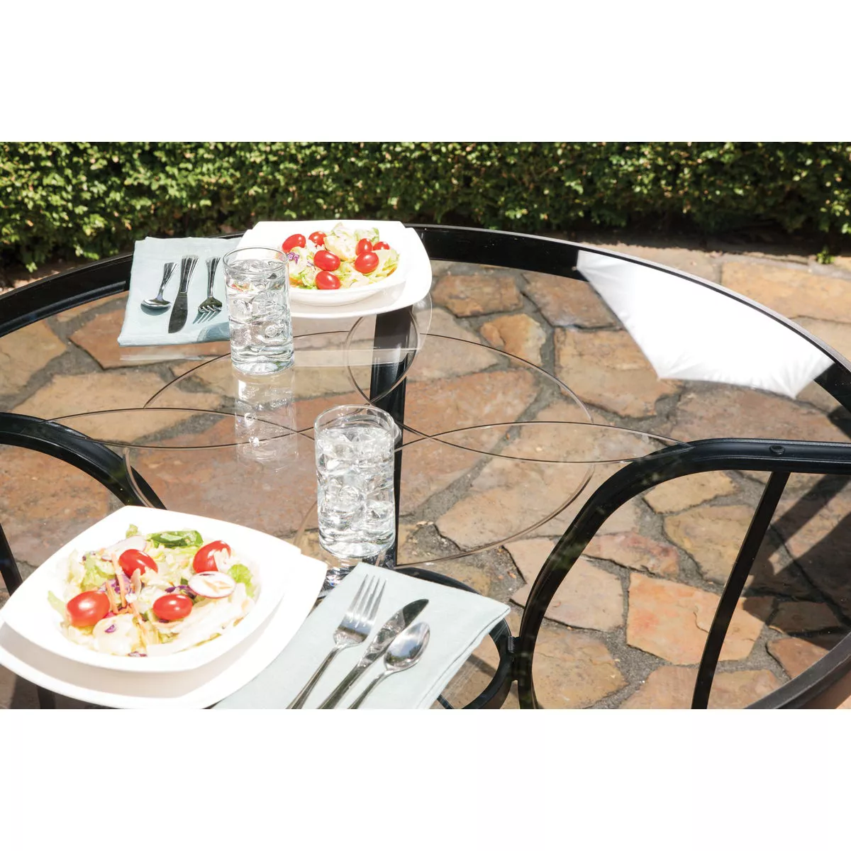 Outdoor Expressions Woodbridge 5-Piece Swivel Chair Dining Set with Cushions - photo 12