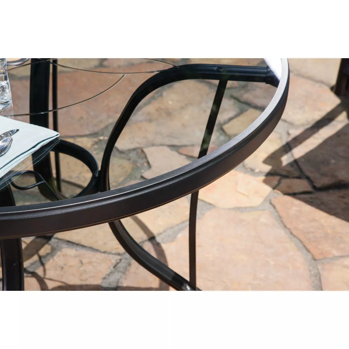 Outdoor Expressions Woodbridge 5-Piece Swivel Chair Dining Set with Cushions - photo 13