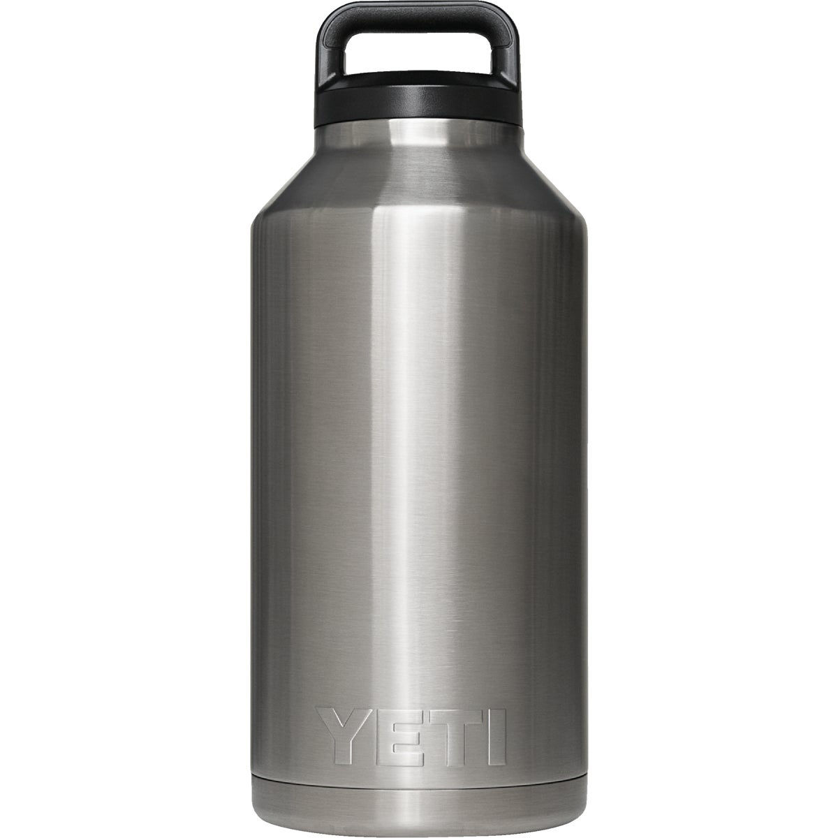 YETI Rambler Silver Stainless Steel Vacuum Insulated Bottle Water Jug 64 Oz