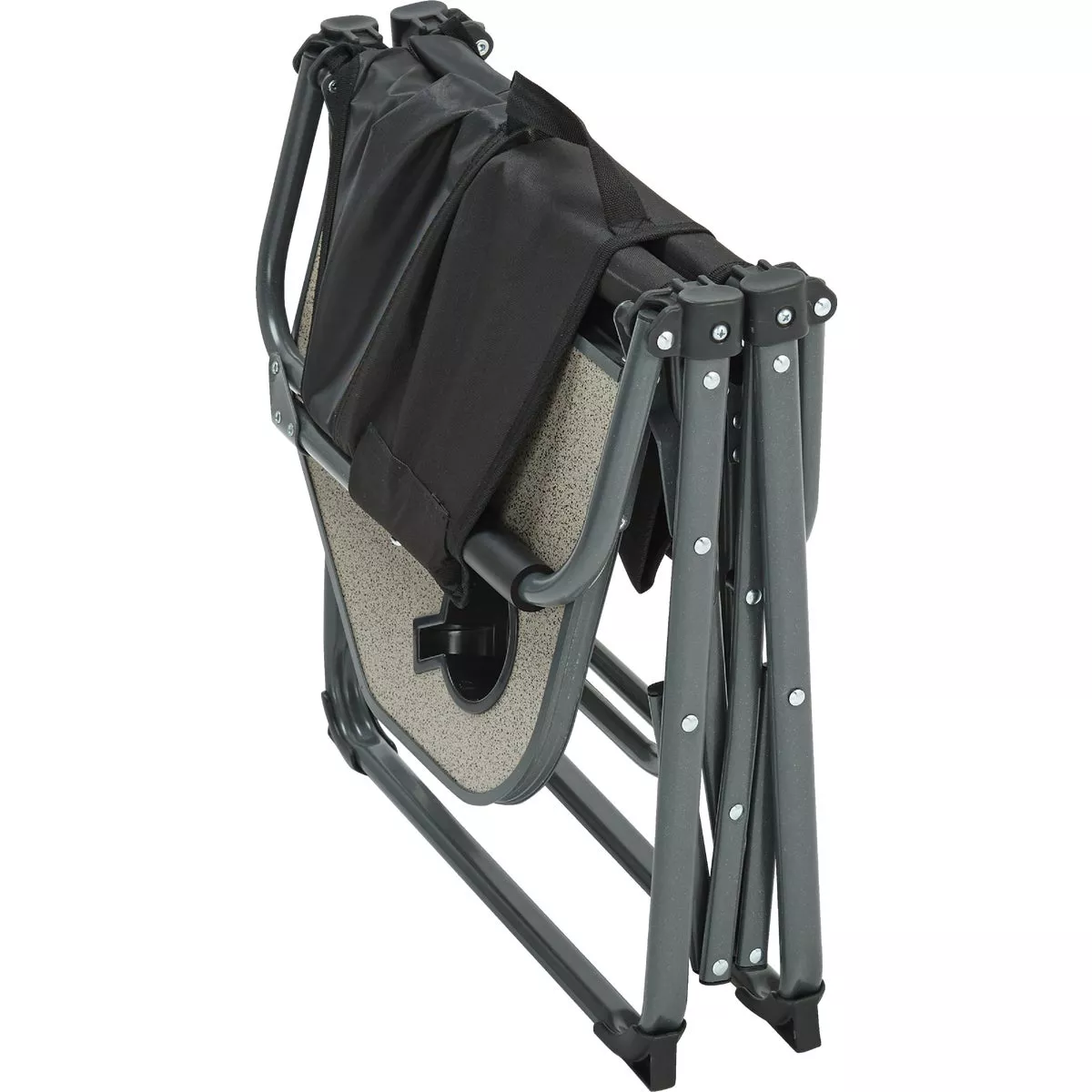 Outdoor Expressions Black Polyester Director Camp Folding Chair with Side Table - photo 5