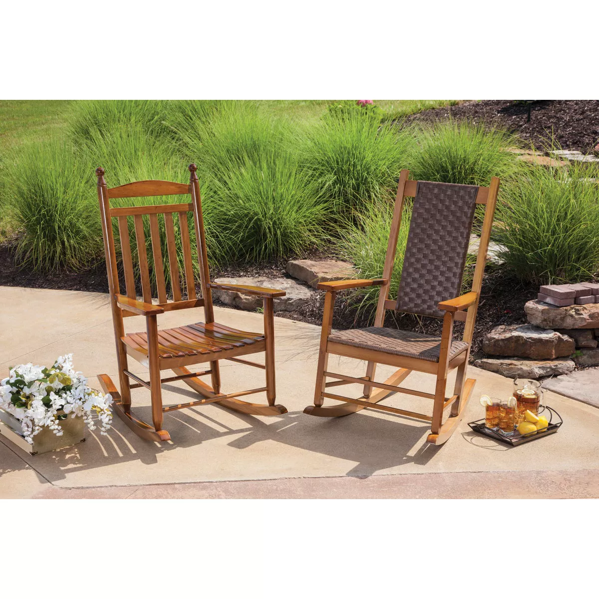 Jack Post Knollwood Natural Wood Woven Rocking Chair - photo 2