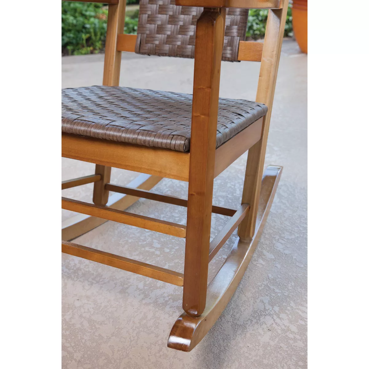 Jack Post Knollwood Natural Wood Woven Rocking Chair - photo 3