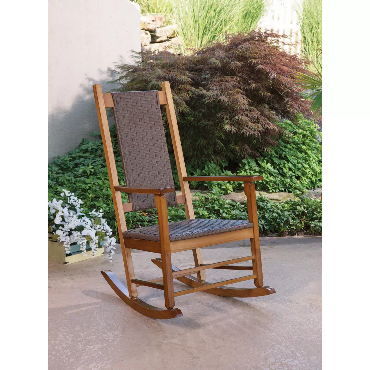 Jack Post Knollwood Natural Wood Woven Rocking Chair - photo 5