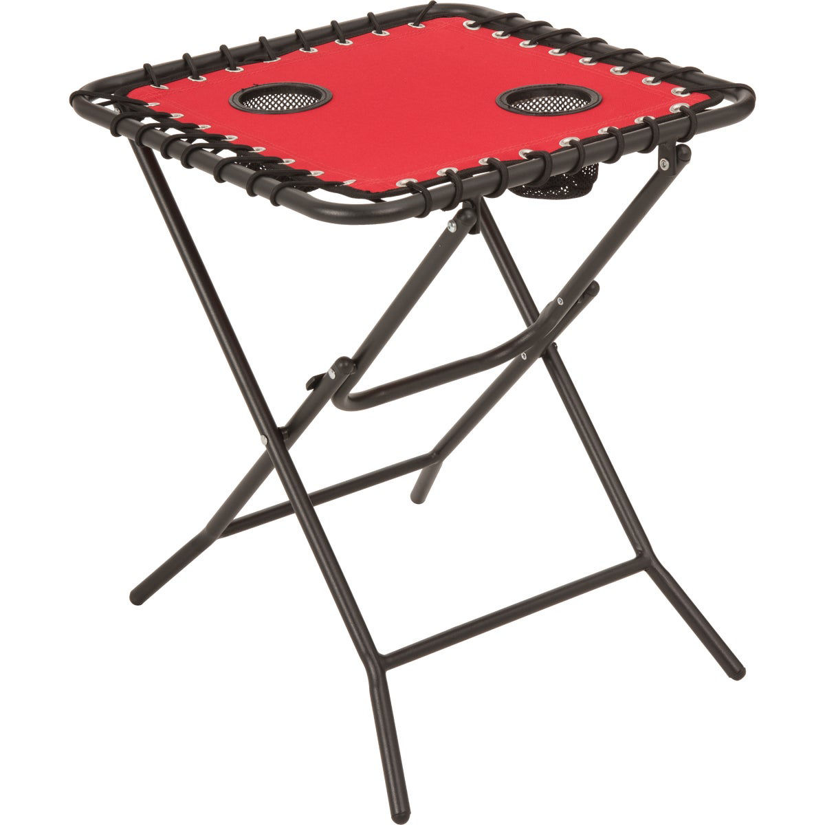 Outdoor Expressions Red 18 In. Square Steel Folding Side Table Do it Best