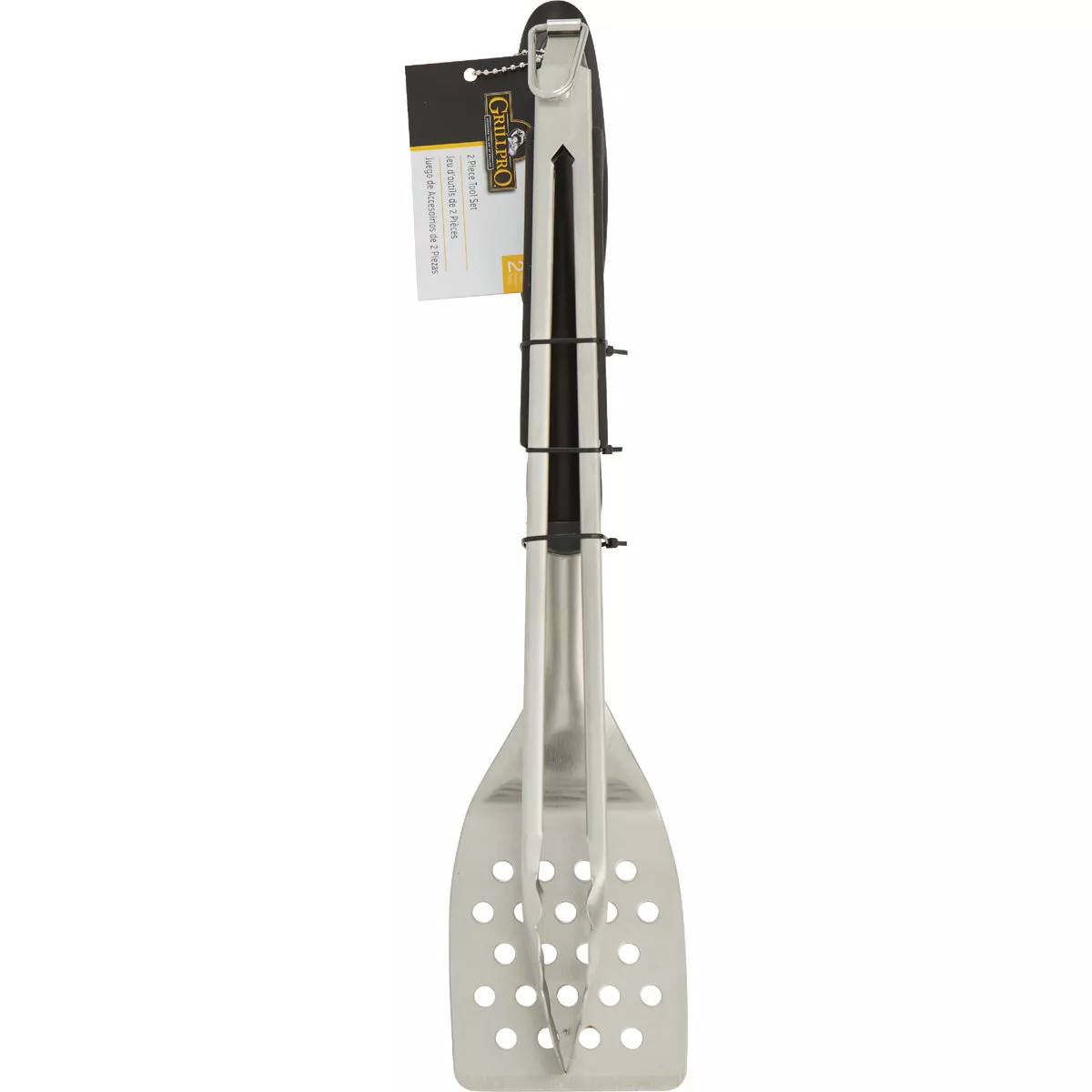 GrillPro Soft Grip Handle Stainless Steel 2-Piece BBQ Tool Set - photo 2