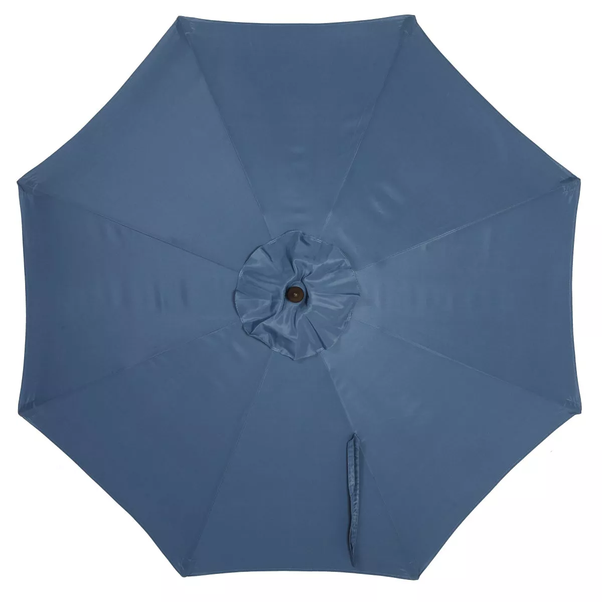 Outdoor Expressions 9 Ft. Pulley Heather Blue Market Patio Umbrella with Chrome Plated Hardware - photo 4