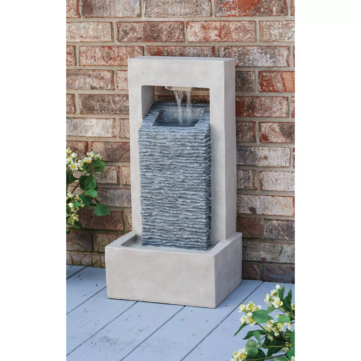Best Garden 7.25 In. W. x 25.2 In. H. x 12.4 In. L. Resin Modern Style Fountain - photo 3