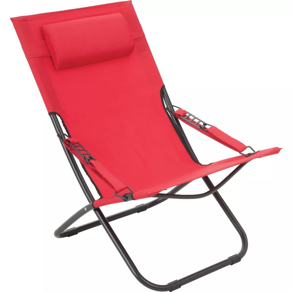 Outdoor Expressions Folding Red Hammock Chair with Headrest