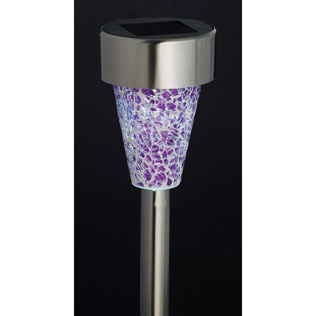 Outdoor Expressions Green, Red, or Purple 2.10 Lumens Stainless Steel Solar Path Light - photo 2