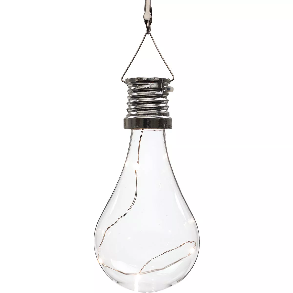 Gerson Everlasting Glow Clear Edison Bulb 5.5 In. H. x 2.75 In. Dia. Solar Light - photo 6
