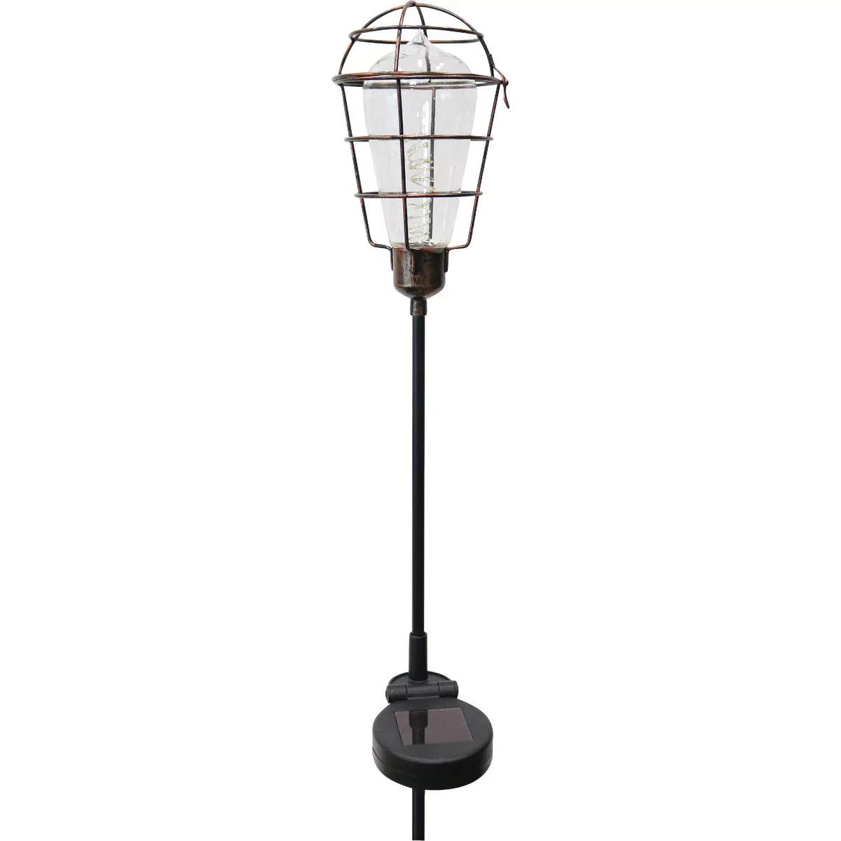 Solaris Metal Cage Edison Style 35 In. H. Solar Stake Light - photo 3