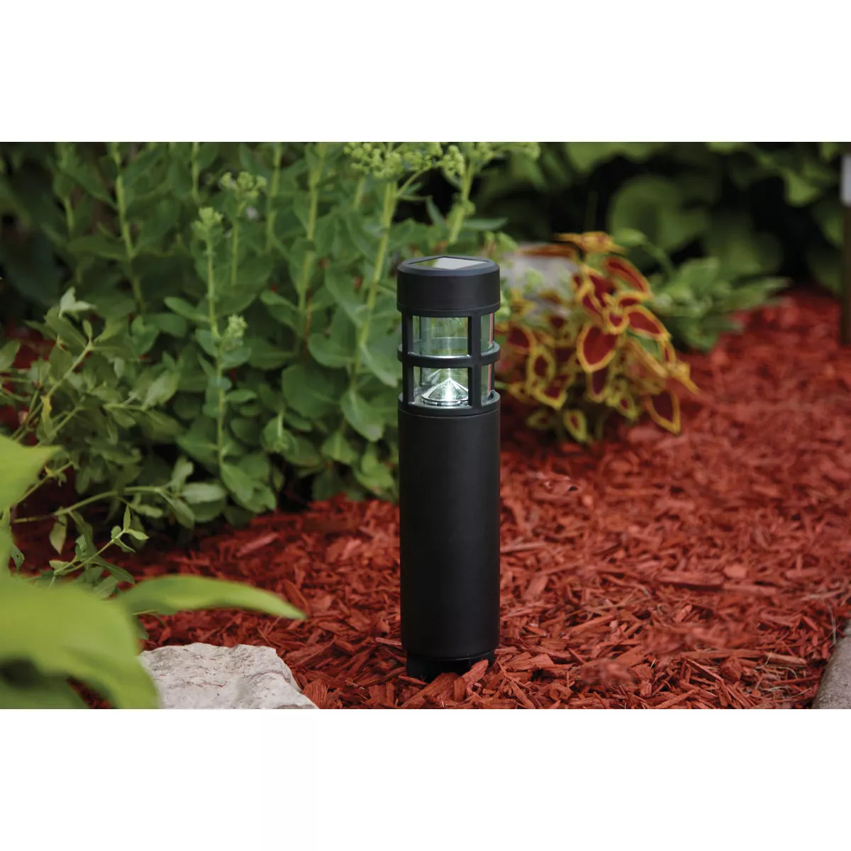 Outdoor Expressions Black 3 Lumens Metal Solar Path Light - photo 3