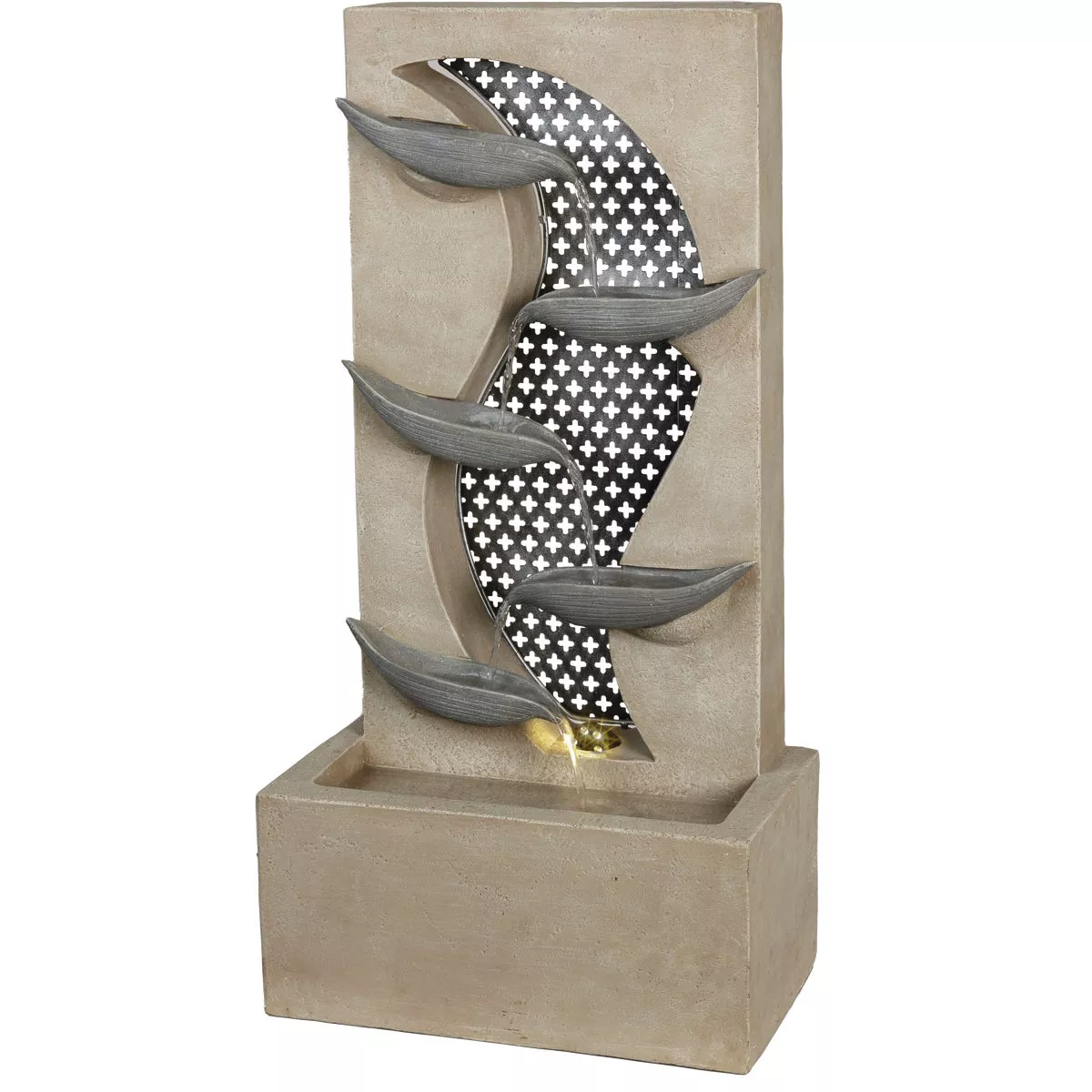 Best Garden 14 In. W. x 28 In. H. x 8.5 In. D. Polyresin Modern LED Fountain - photo 3