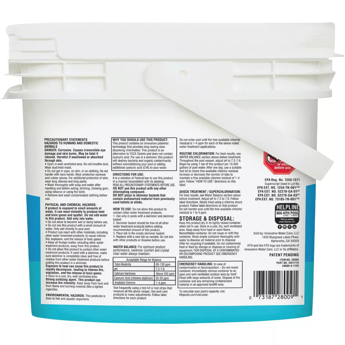 HTH Pool Care 5.5 Lb. Chlorine Skimmer Tabs - photo 2