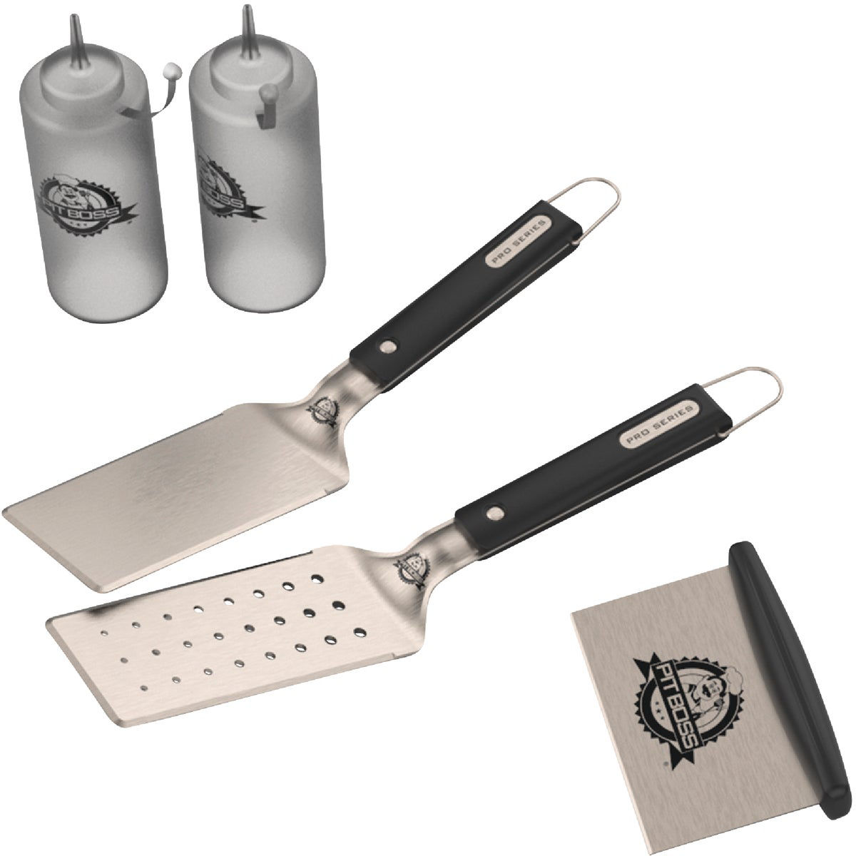 Pit Boss Rubber Handle Stainless Steel Blade 5-Piece Griddle ...