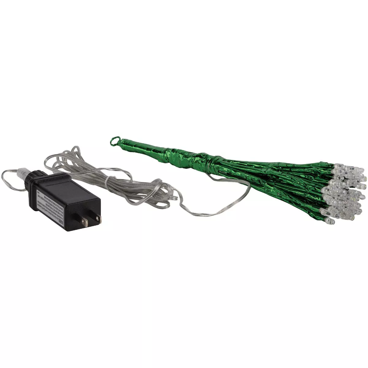 Alpine 10 In. LED 48-Bulb Green Hanging Twig Snowflake Ornament Light Decoration - photo 2