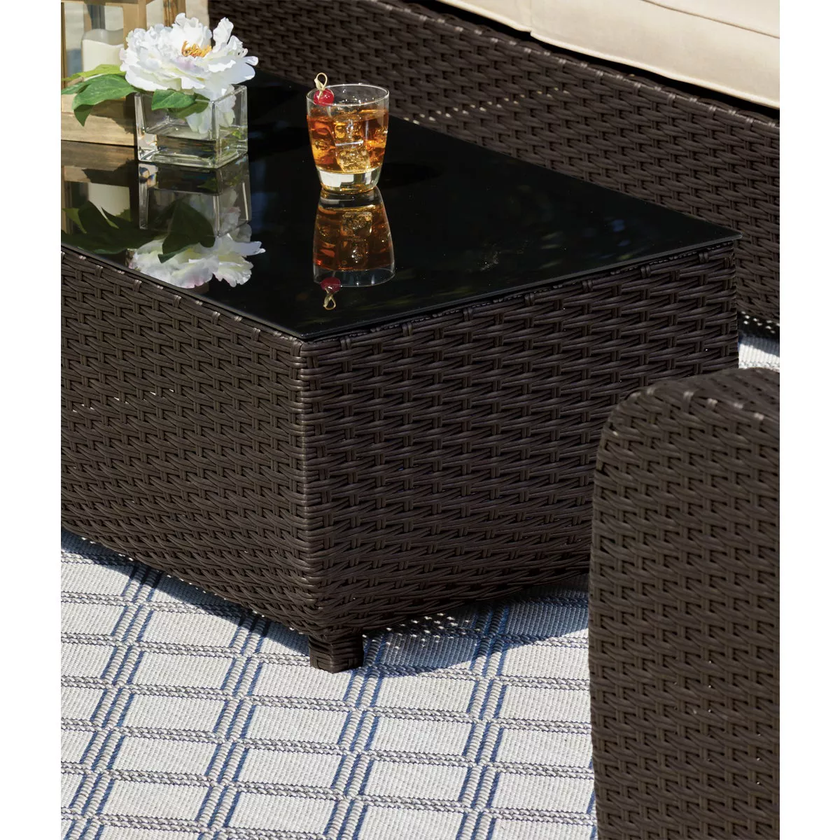 Outdoor Expressions 4-Piece Rattan Chat Set - photo 9