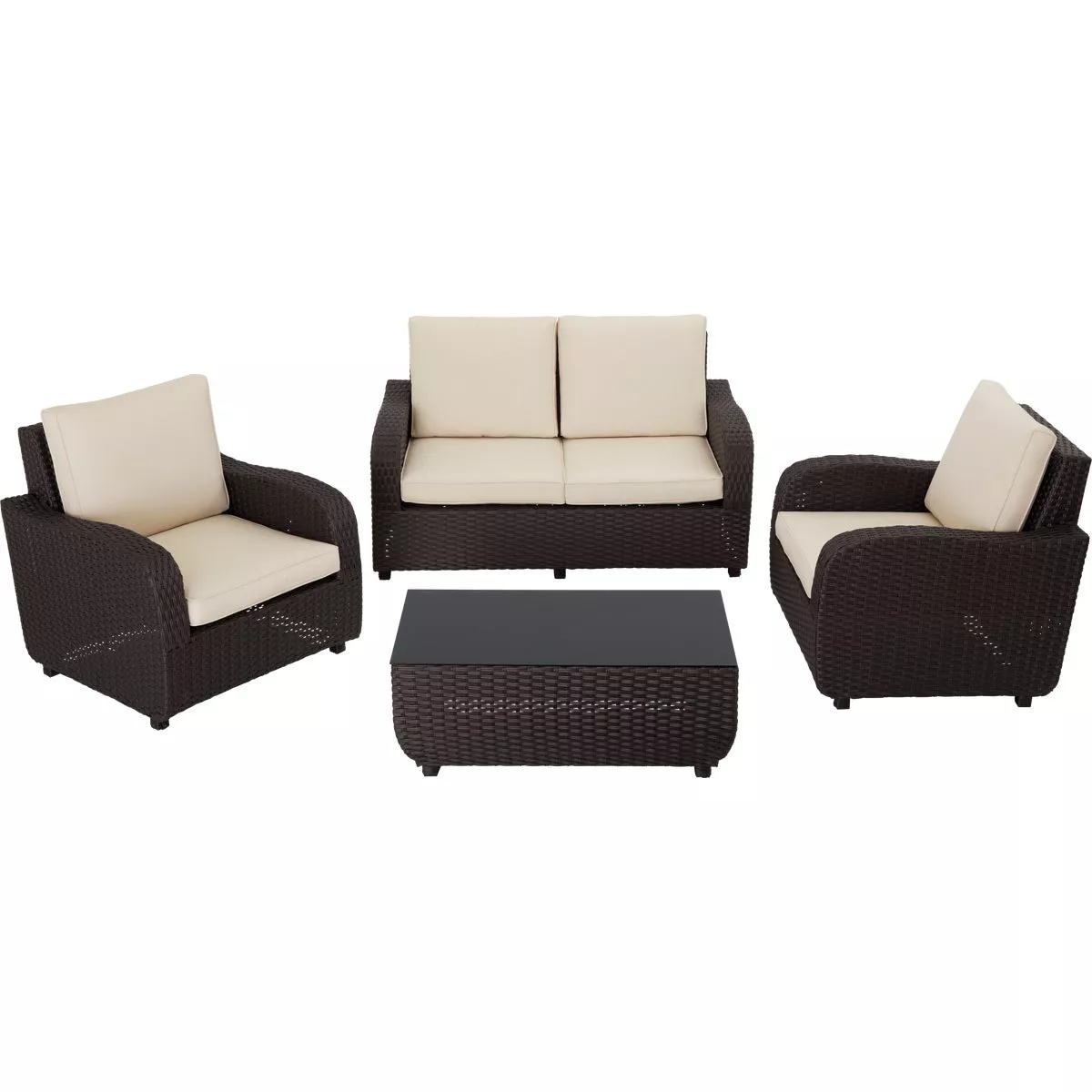 Outdoor Expressions 4-Piece Rattan Chat Set - photo 4