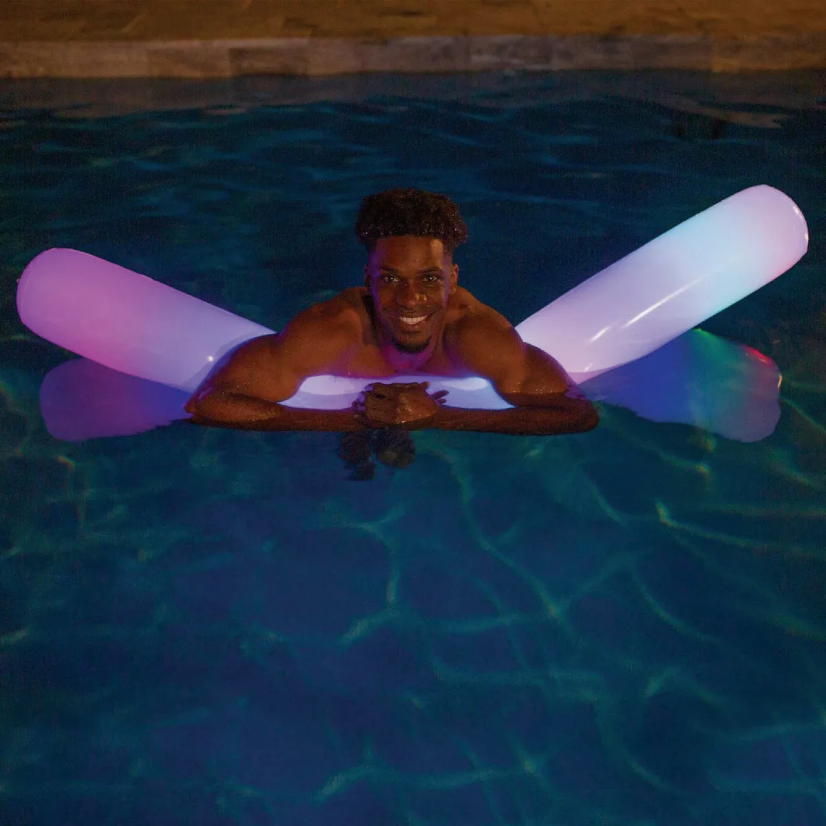 PoolCandy 72 In. Illuminated Giant Color Changing LED Super Pool Noodle Water Toy - photo 3