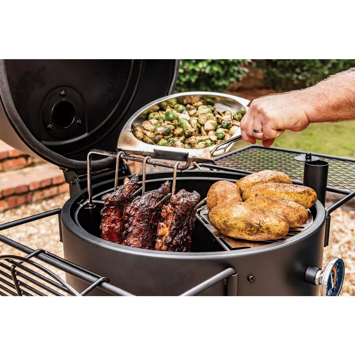 Oklahoma Joe's Stainless Steel Drum Smoker Triple Grate - photo 3