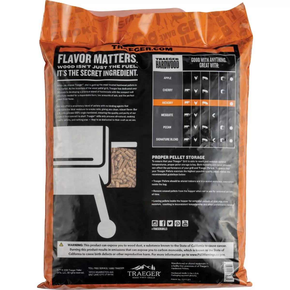 Traeger 20 Lb. Hickory All-Natural Wood Grilling Pellets - photo 2