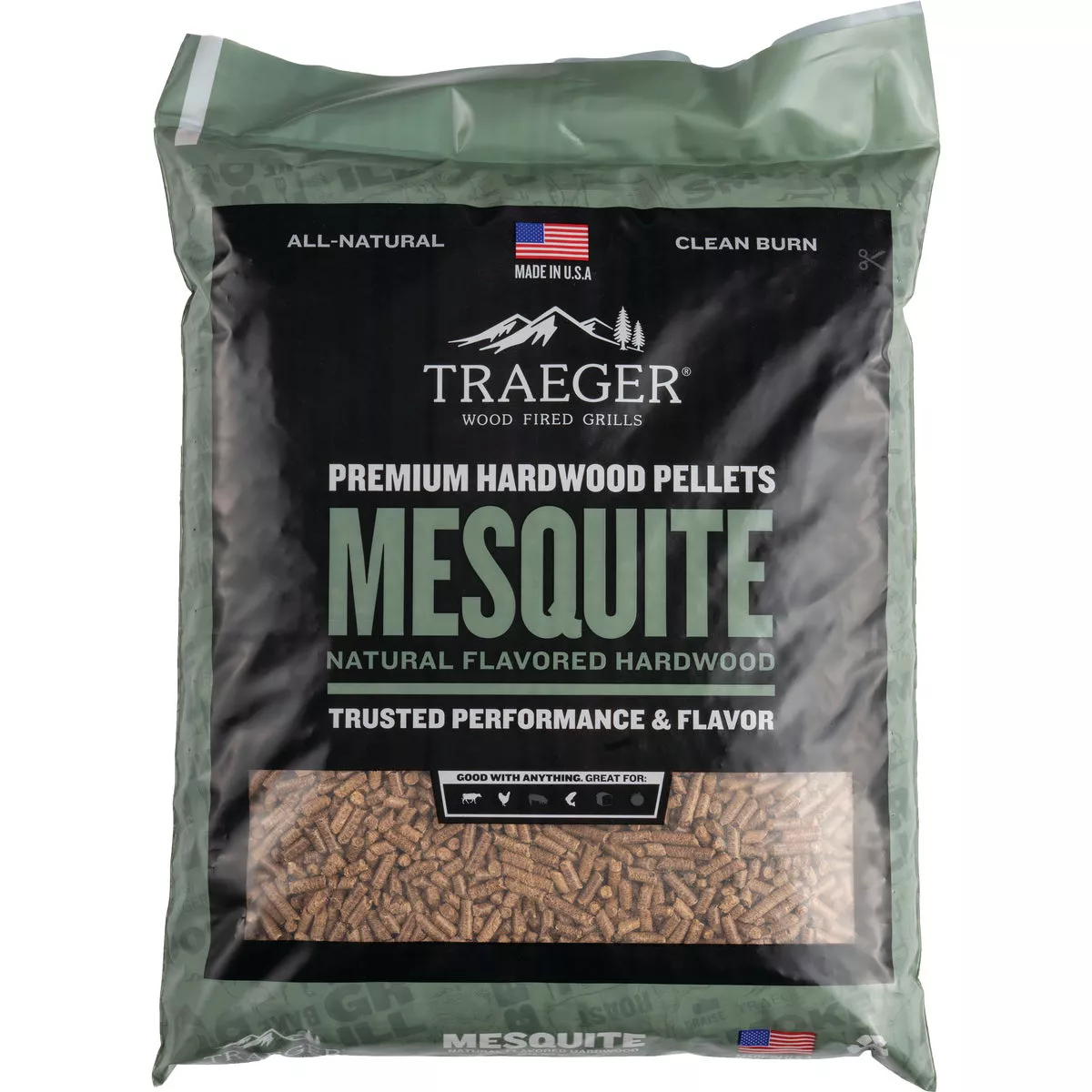 Traeger 20 Lb. Mesquite All-Natural Wood Grilling Pellets