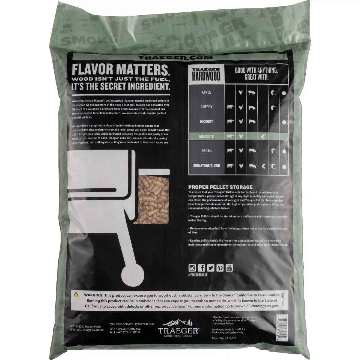 Traeger 20 Lb. Mesquite All-Natural Wood Grilling Pellets - photo 2
